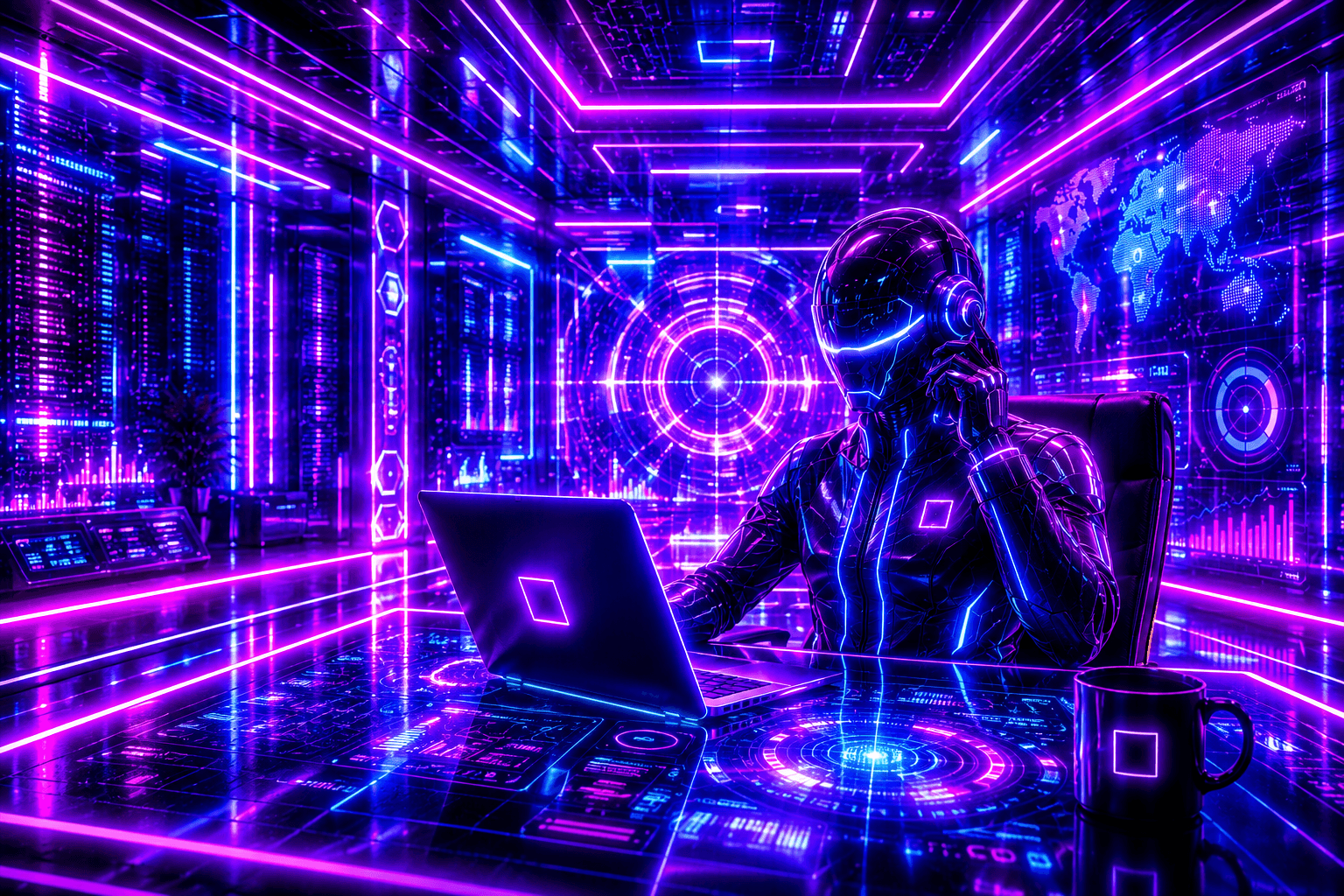 Специалист контролирует технологическую инфраструктуру